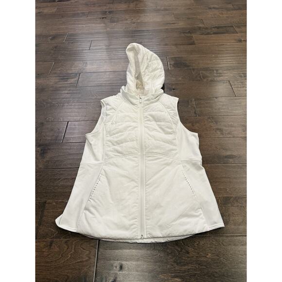 Lululemon Womens White Full Zip Hooded Another Mile Vest Jacket Size 12 $168 - Picture 2 of 10